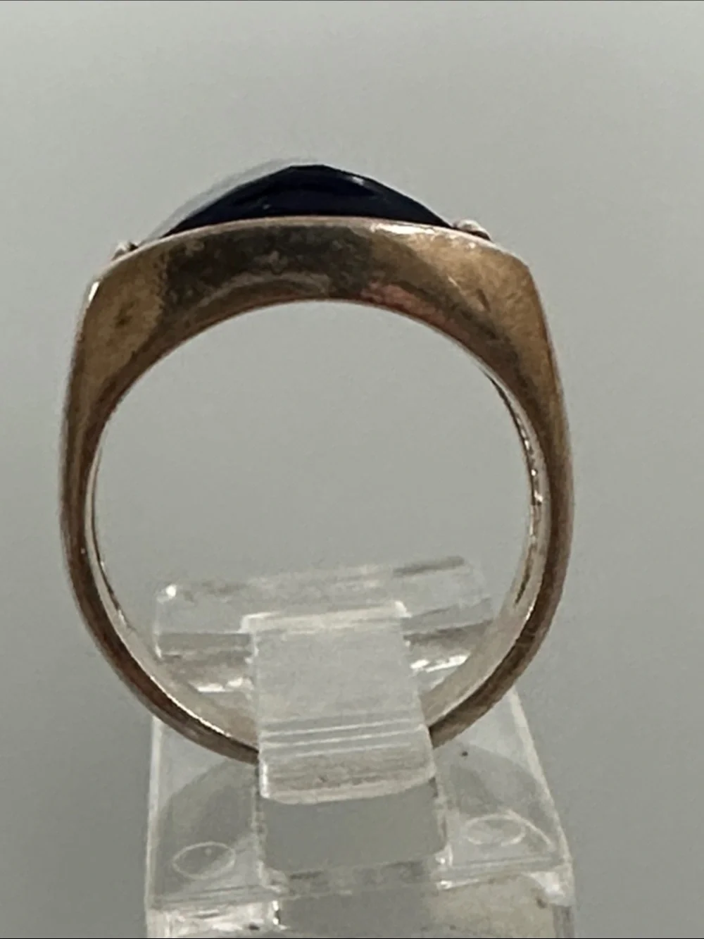 Sterling Silver Ring with Blue-Stone size 7.5